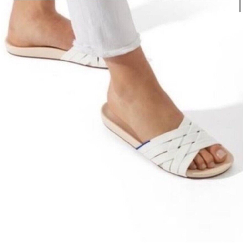 Rothy’s The Slide Sandal Cloud White Size 6.5